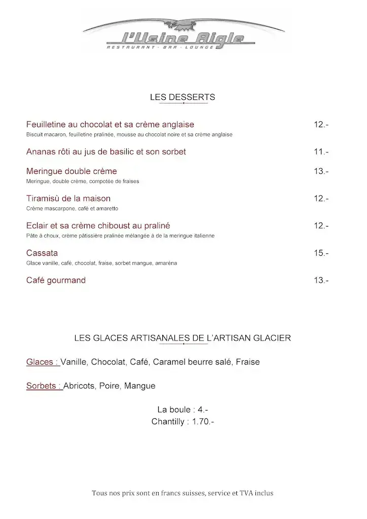 Menu_Restaurant L' Usine Aigle_Aigle_image_4