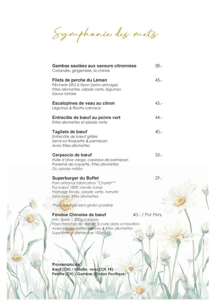 Buffet de la Gare Gryon , le bistrot de Coco & Albert_Gryon_menu_image_1