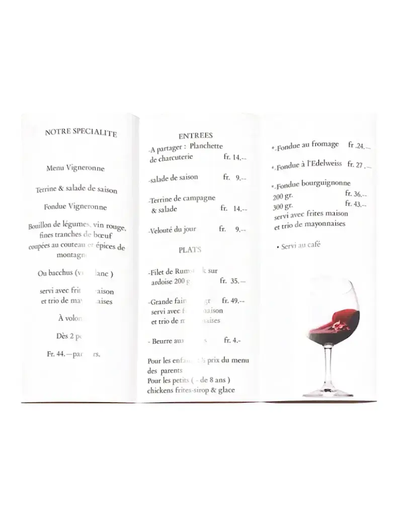 la Boveyre Restaurant in Saint-Maurice