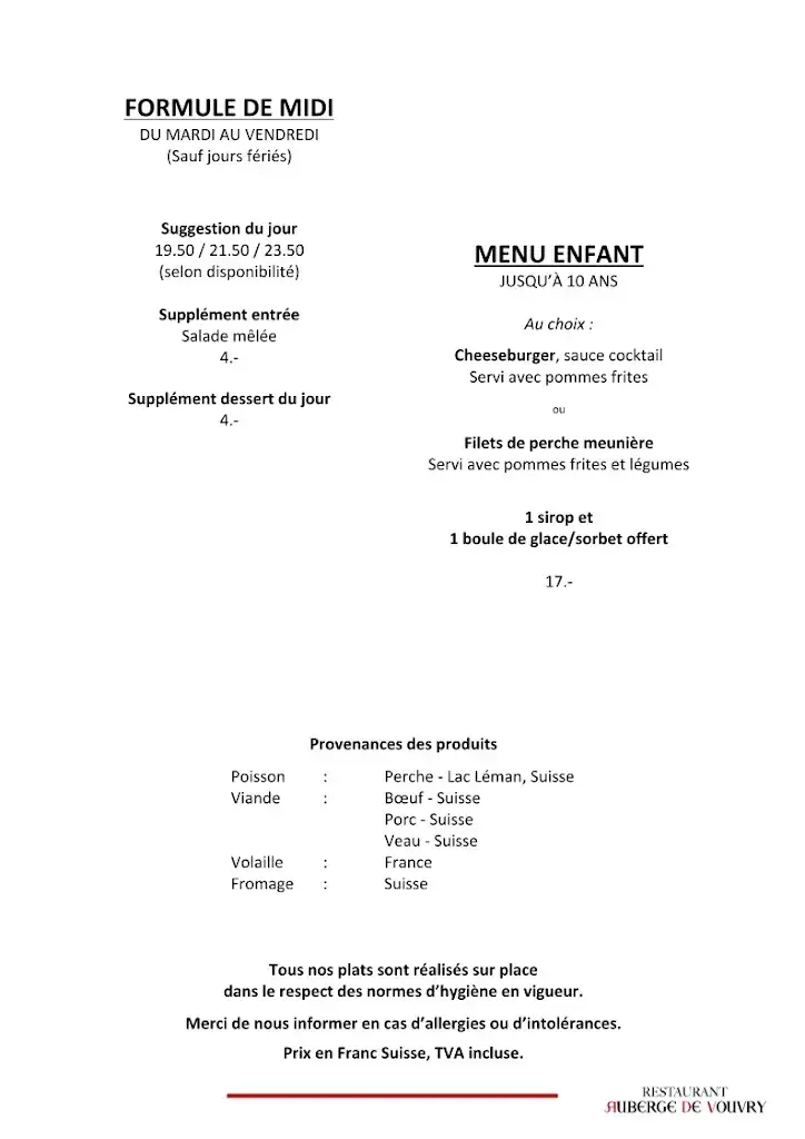 Menu_Restaurant Auberge de Vouvry_Vouvry_image_3