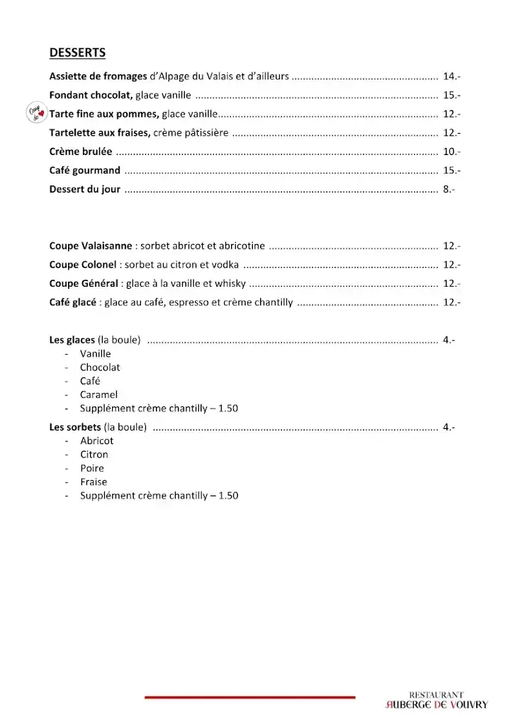 Menu_Restaurant Auberge de Vouvry_Vouvry_image_4