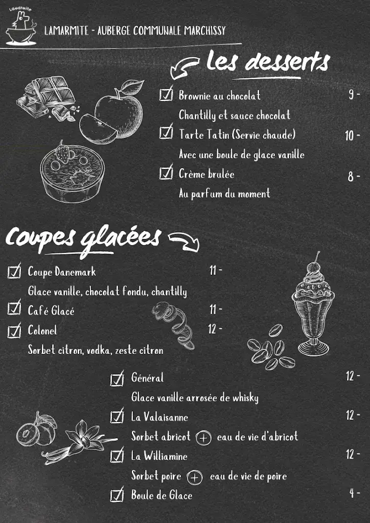 Menu_Auberge LaMarmite - Restaurant communal Marchissy_Marchissy_image_4