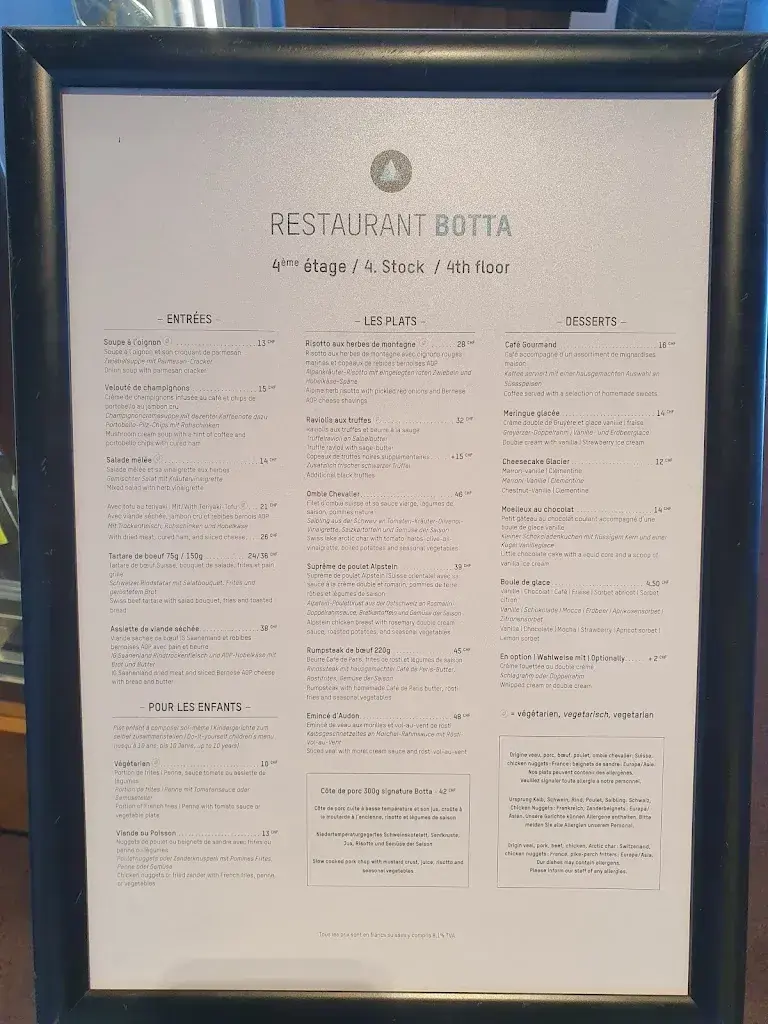 Restaurant Botta & Le 3 restaurante en Les Diablerets