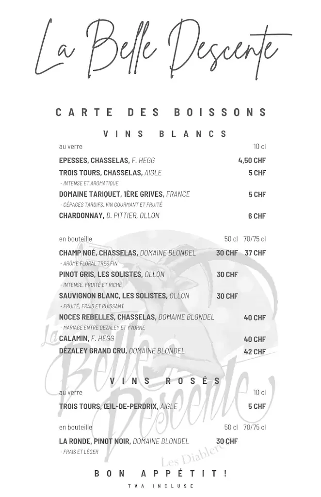 La Belle Descente_Les Diablerets_menu_image_1
