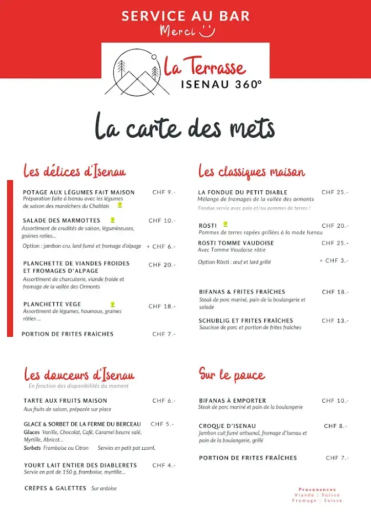 Menu_Isenau - La Terrasse d'Isenau 360°_Les Diablerets_image_2