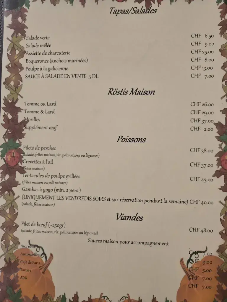 Auberge aux 3 Sapins restaurant in Longirod