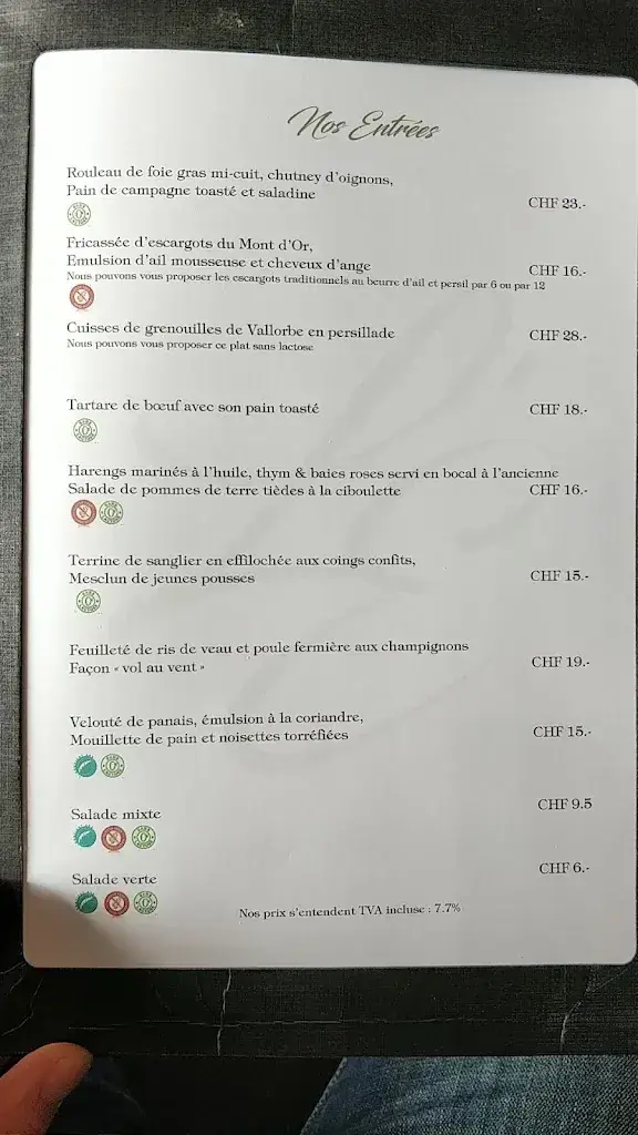 Menu_Auberge de L’Esplanade_Aubonne_image_1