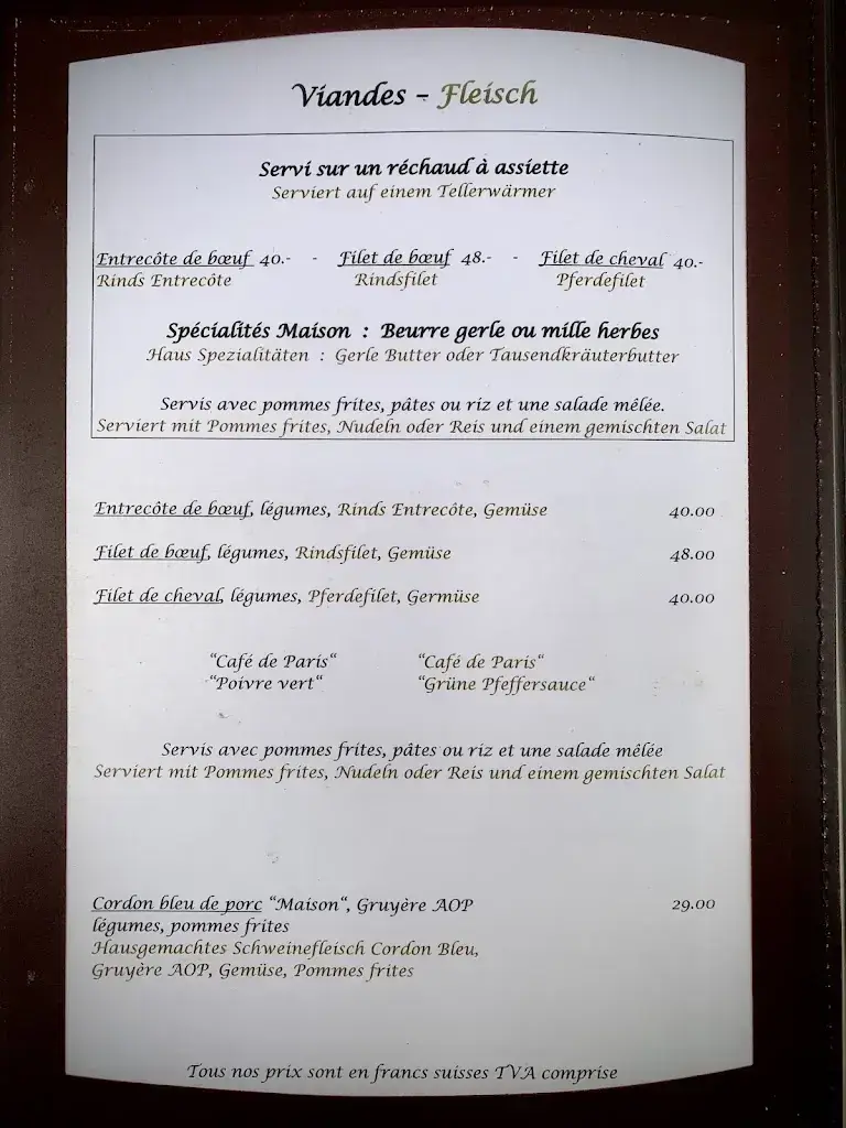 Restaurant de l'Hôtel de ville Cudrefin restaurant à Cudrefin