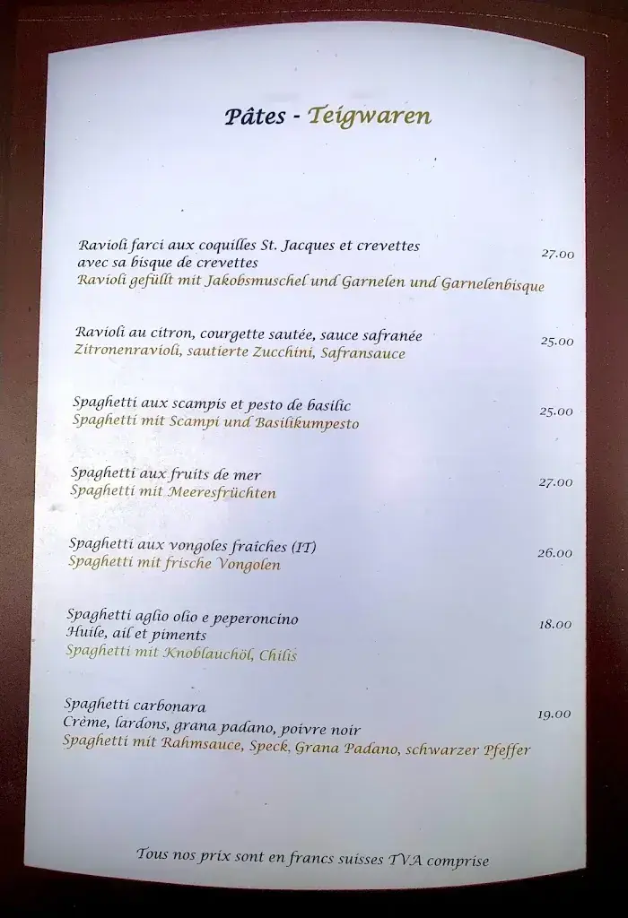 Menu_Restaurant de l'Hôtel de ville Cudrefin_Cudrefin_immagine_4