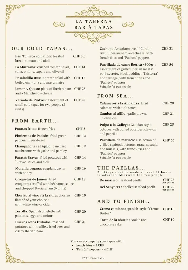 Menü_La Taberna_Avenches_Bild_2