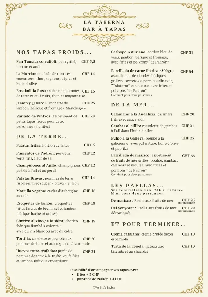 Menü_La Taberna_Avenches_Bild_3