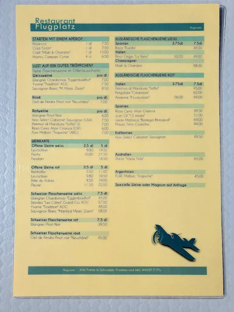 Menu_Restaurant Flugplatz Wangen_Wangen_image_3