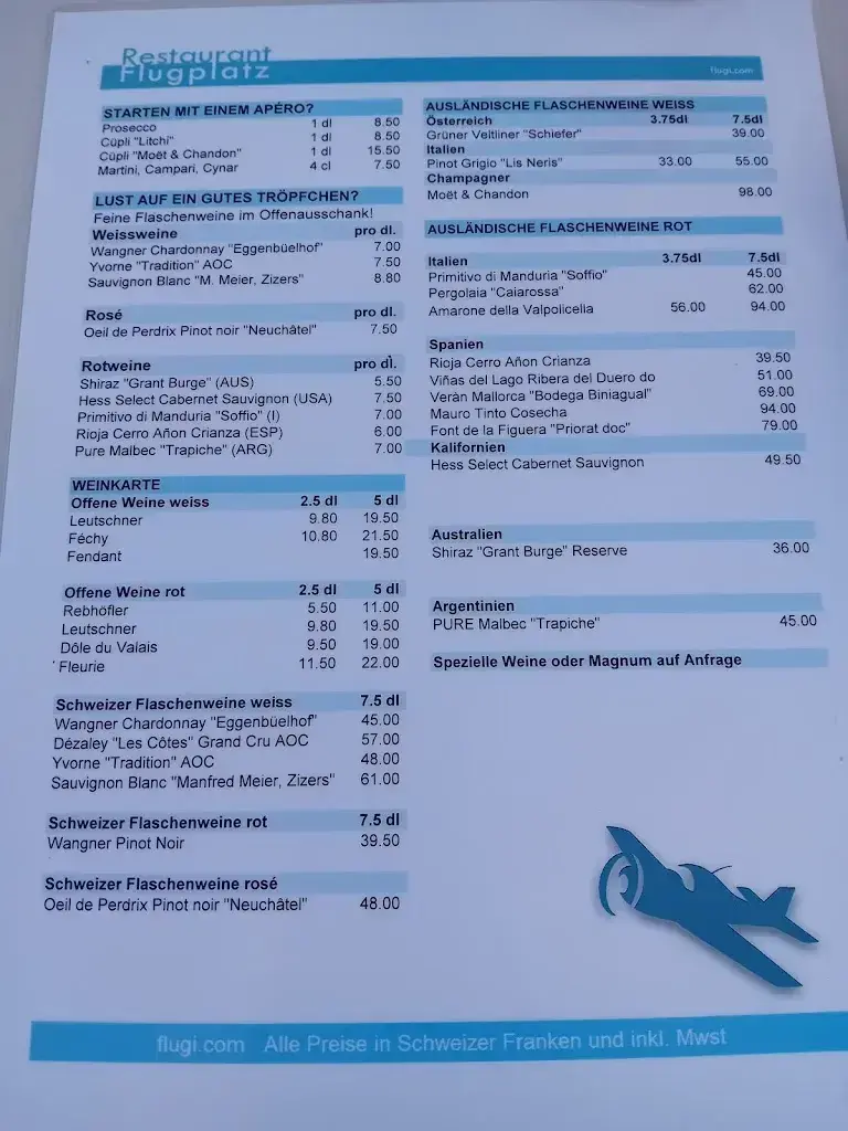 Menu_Restaurant Flugplatz Wangen_Wangen_image_4