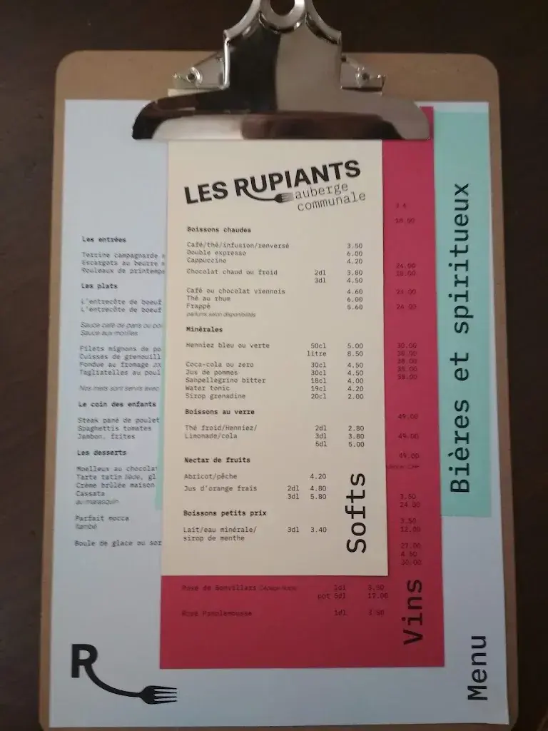 Auberge Communale Les Rupiants_Orny_menu_image_1