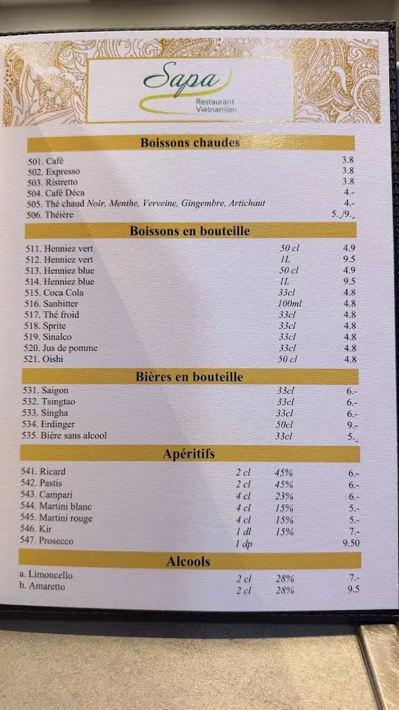 Menu_SAPA restaurant vietnamien_Cossonay_image_2