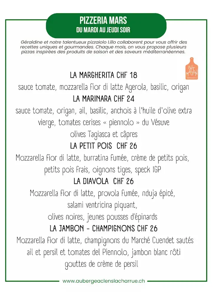 Auberge Communale Aclens - La Charrue restaurant in Aclens