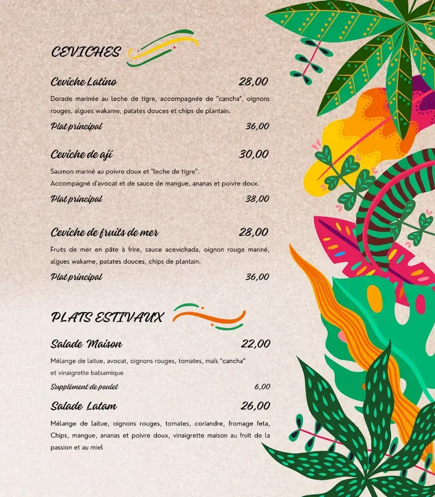 Menu_Latino Restaurant & Bar_Clarens_image_4