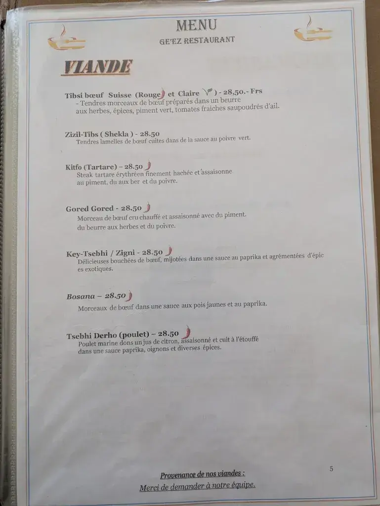 Menu_Ge'ez Restaurant Éthiopiens et Érythréens_Lausanne_image_4