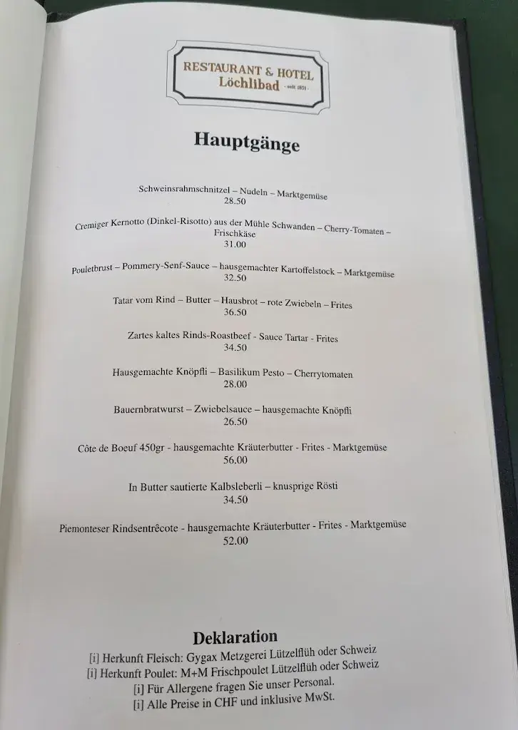 Menu_Restaurant und Hotel Löchlibad_Obergoldbach_image_1