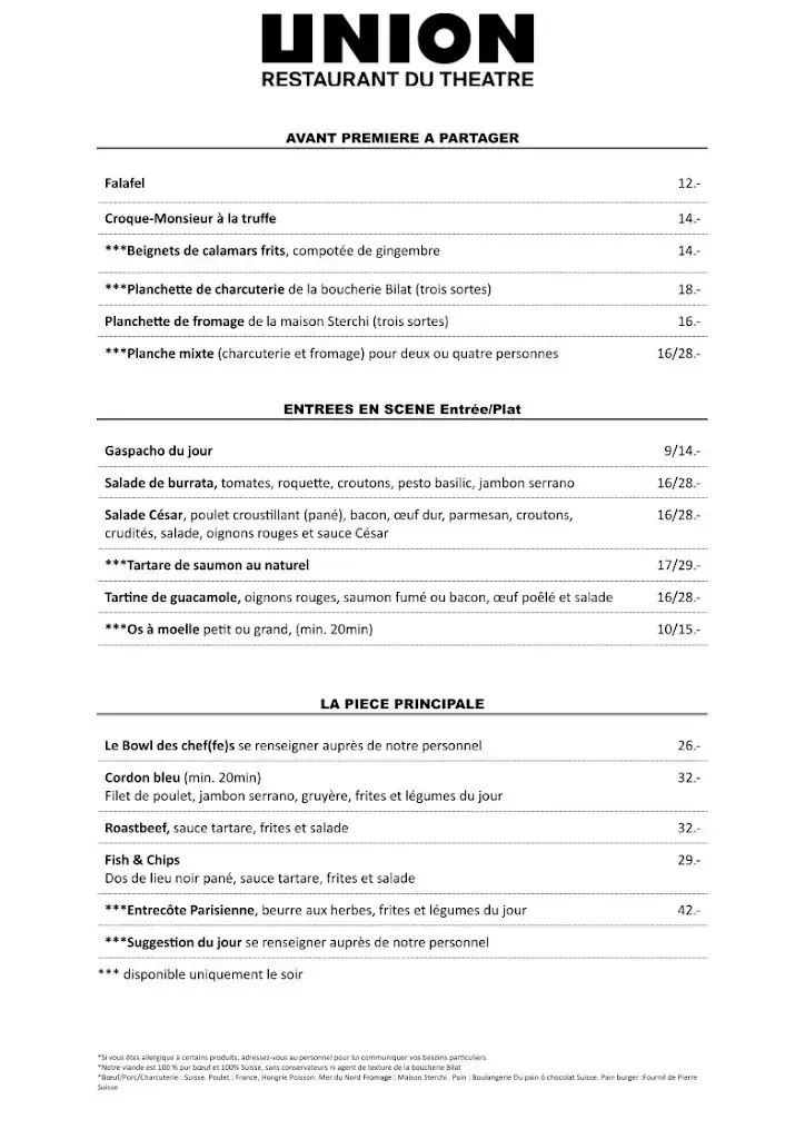 UNION RESTAURANT DU THEATRE_La Chaux-de-Fonds_menu_image_1
