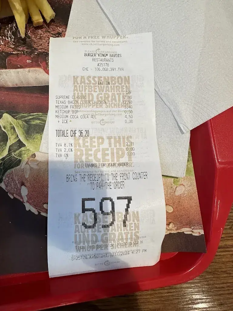 Swiss Life_Burger King_Bavois_review