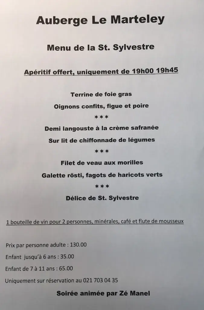 Menu_Auberge le Marteley_Vufflens-la-Ville_image_2