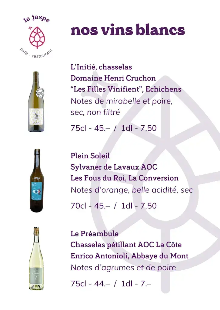 Menu_Le Jaspe restaurant_Échallens_image_2