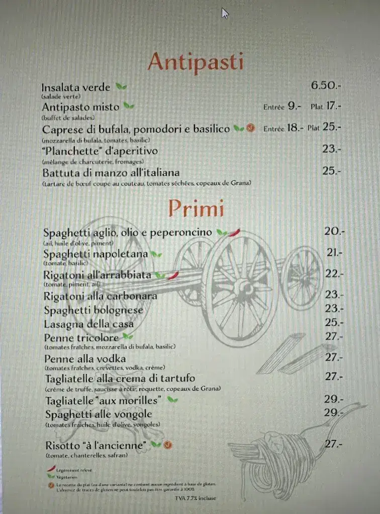 Menü_La Grange Da Antonio_Yverdon-les-Bains_Bild_3