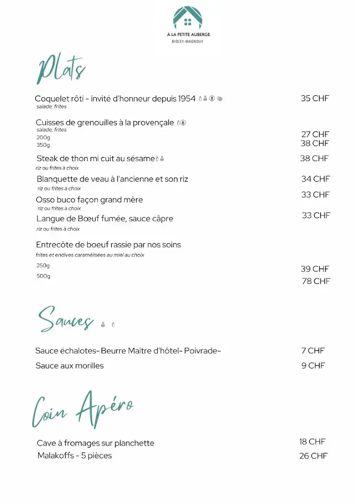 Menu_A la Petite Auberge_Bioley-Magnoux_image_2
