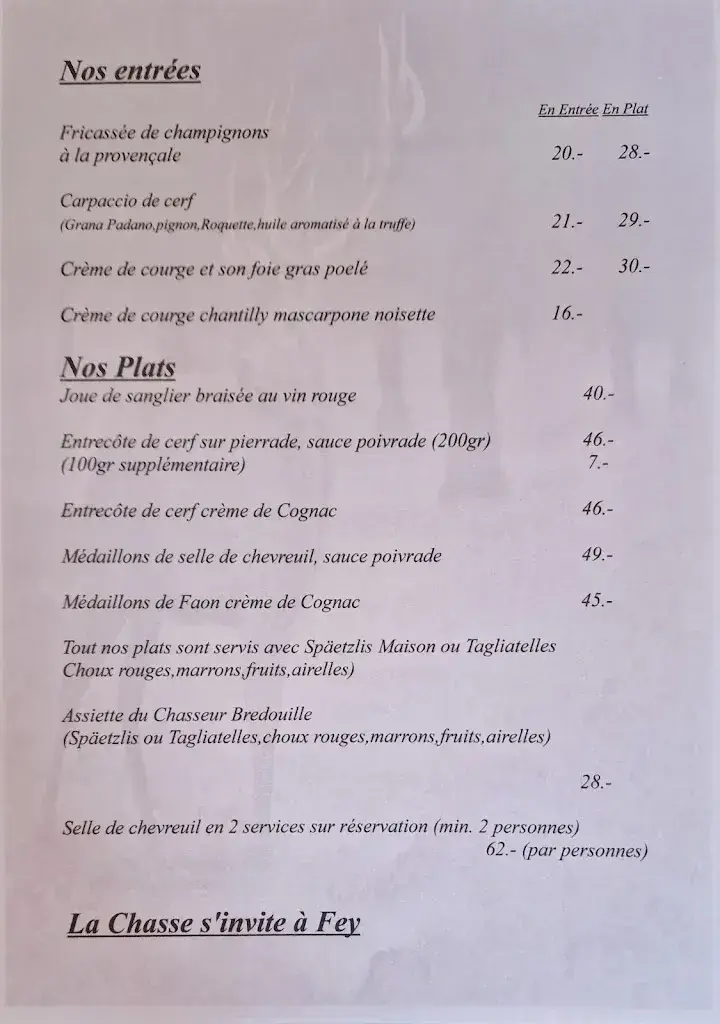 Central restaurant à Fey