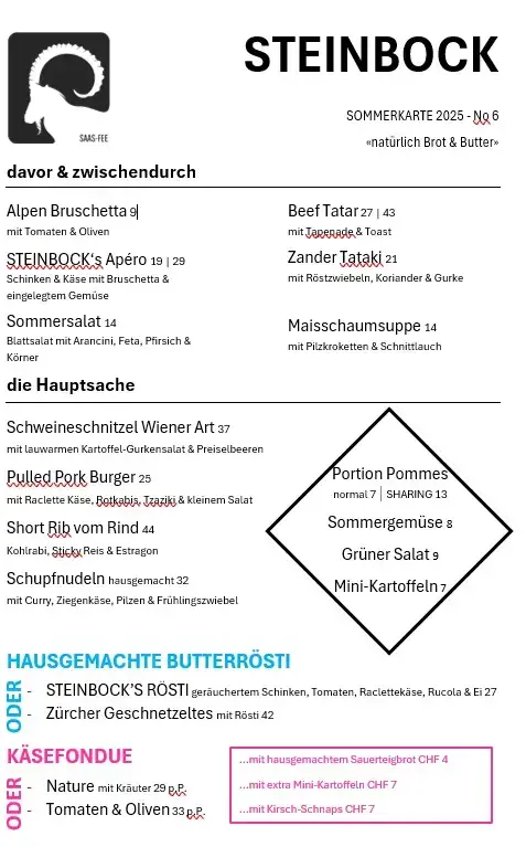 Restaurant STEINBOCK Saas-Fee (ehem. Arvu Stuba)_Saas-Fee_menu_image_1