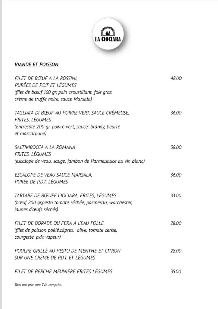 Menu_La Ciociara pizzeria_Corcelles-près-Payerne_imagen_3