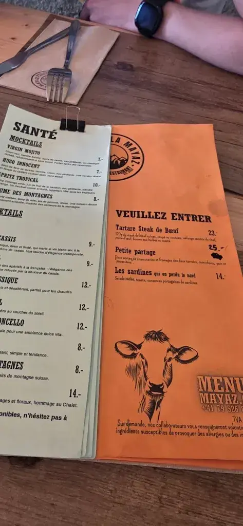 Menu_Mont de la Mayaz - Chalet Restaurant_Sainte-Croix_image_4