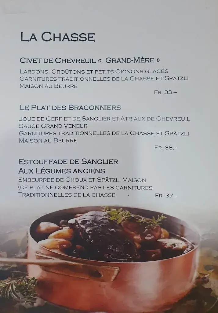 Restaurant Les Plânes Couvet restaurant in Couvet