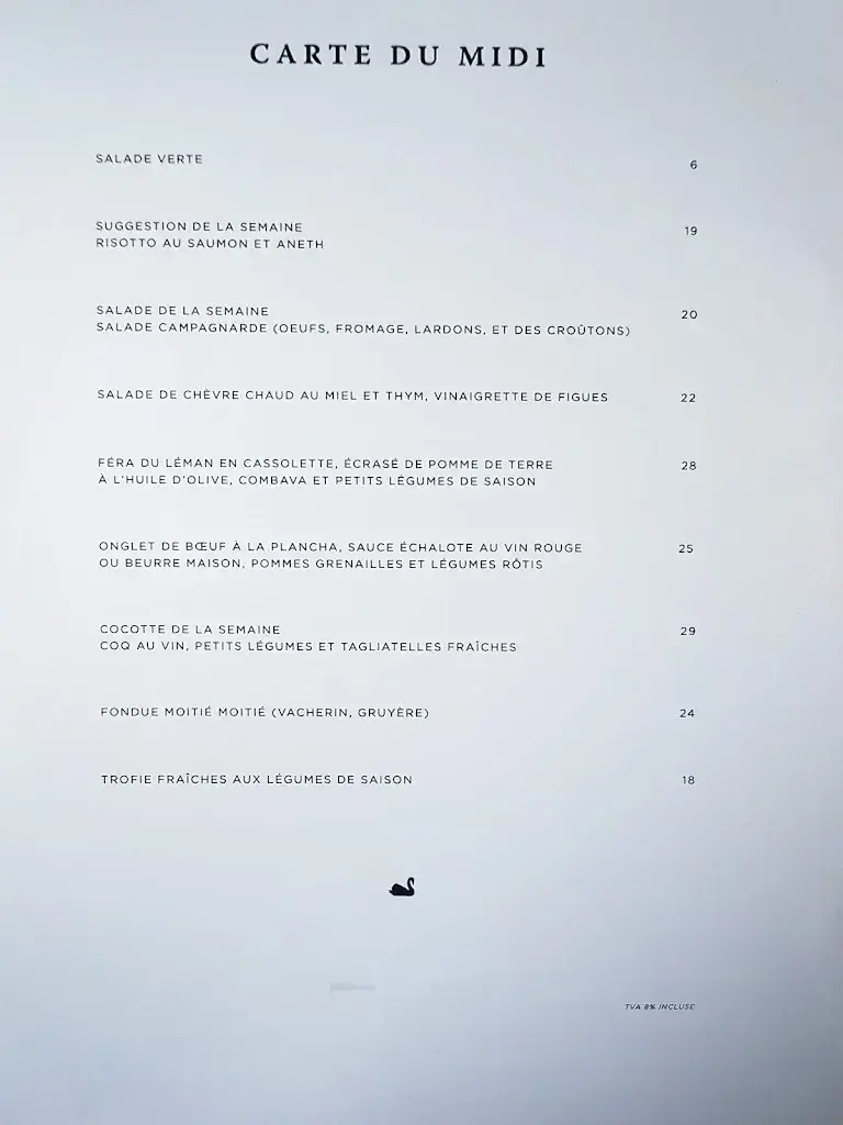 Menu_Le Cygne Brasserie Lausanne_Lausanne_image_2
