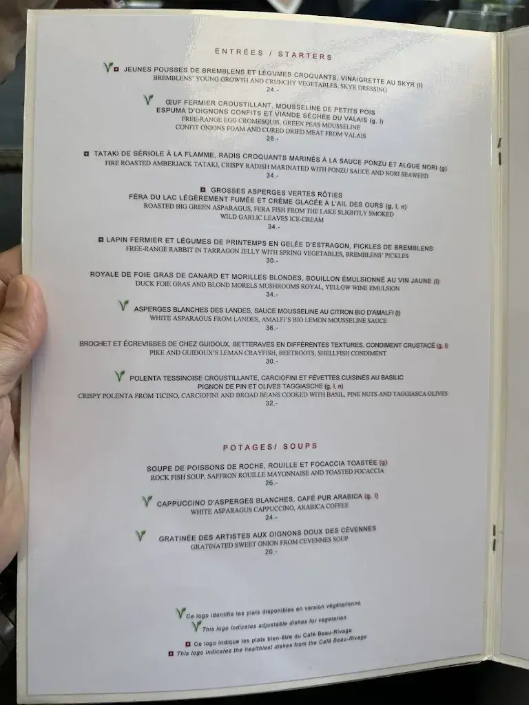 Café Beau-Rivage restaurant in Lausanne