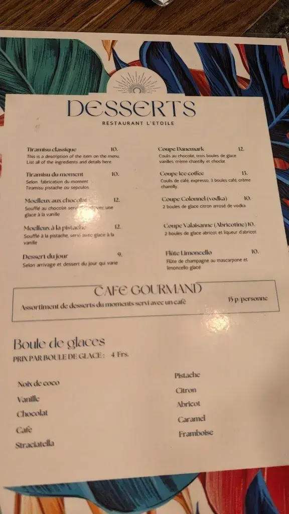 L'Étoile - Restaurant Lausanne Restaurant in Lausanne