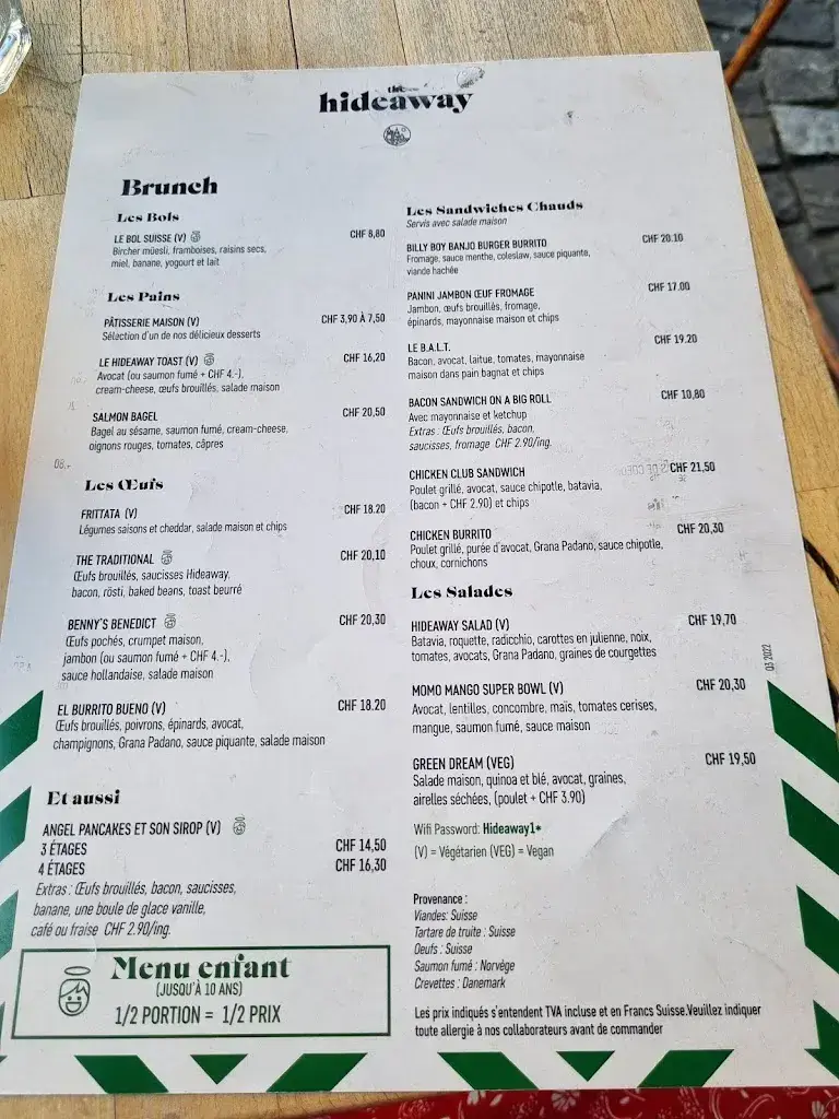 Menu_THE HIDEAWAY Lausanne_Lausanne_immagine_2