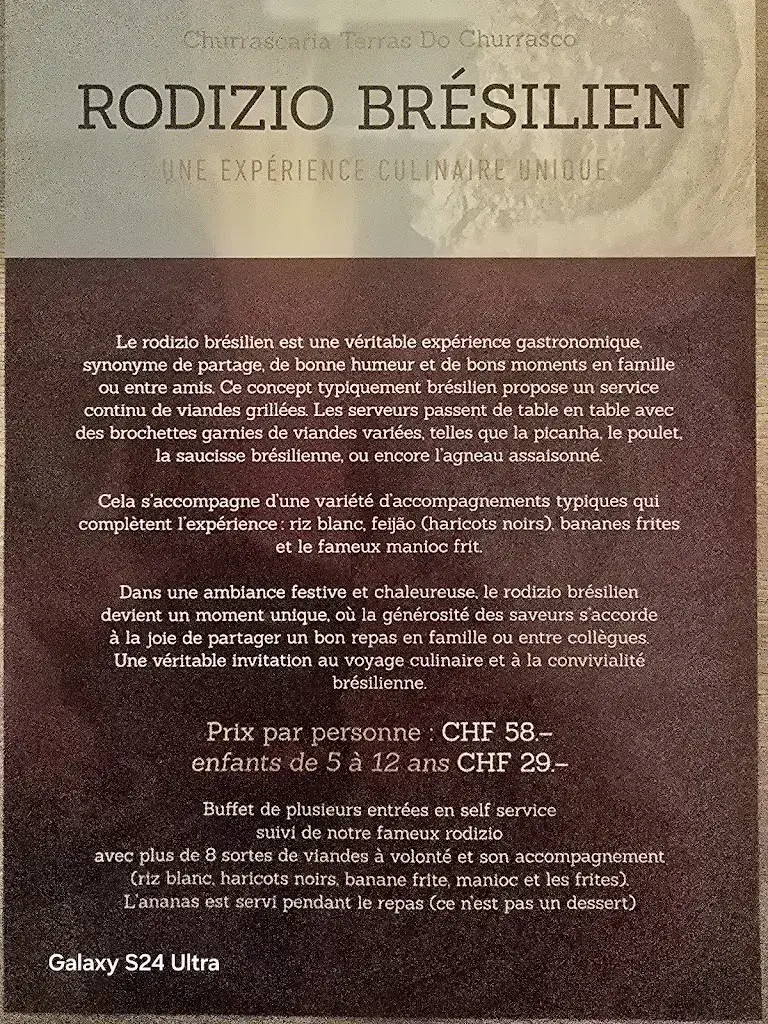 Menü_Churrascaria Terras do churrasco_Paudex_Bild_2