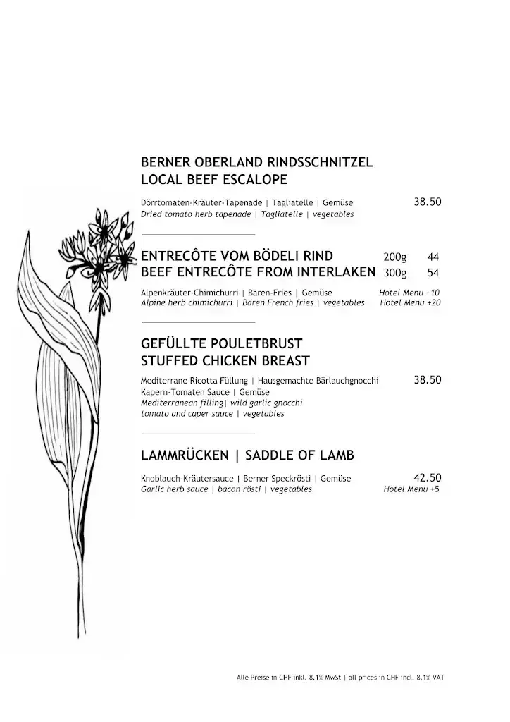 Menu_Alpenkräuter Restaurant Bären_Wengen BE_image_3