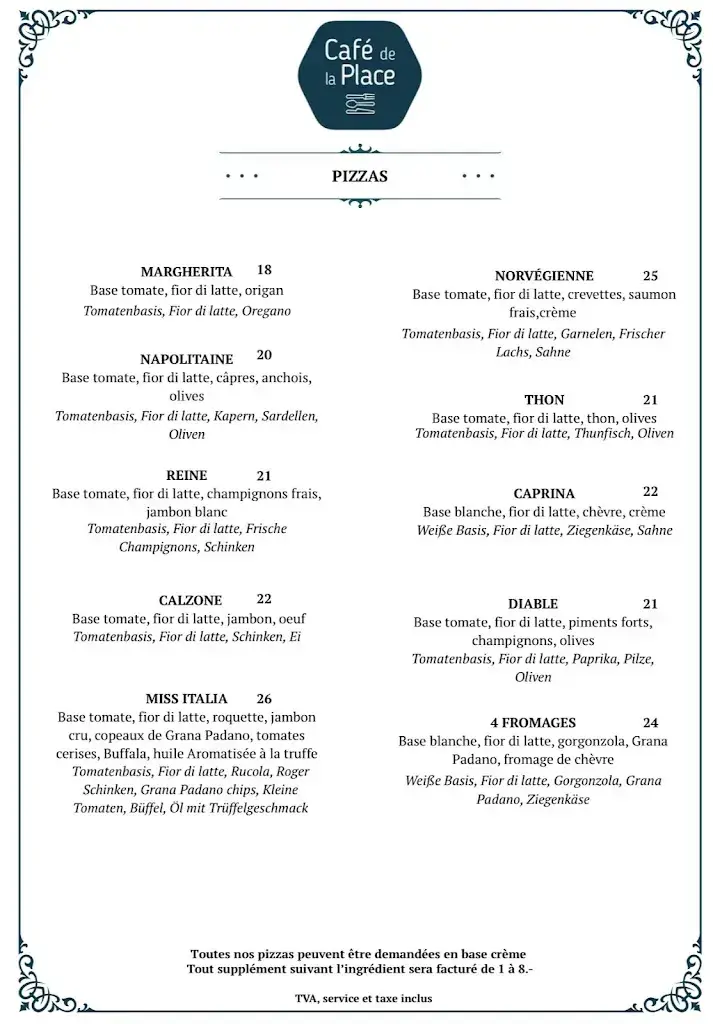 Menu_Café de la Place_Grandvaux_immagine_2