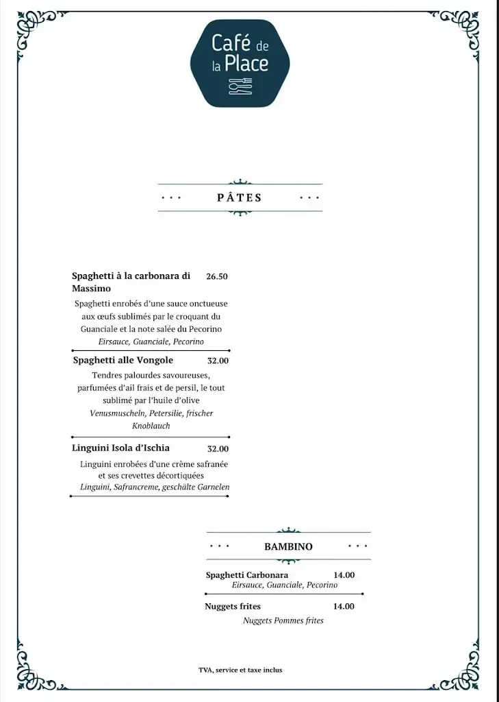 Menu_Café de la Place_Grandvaux_immagine_4