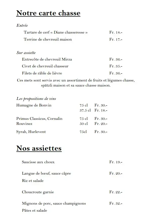 Menü_Auberge Fleur-de-Lys SA_Prilly_Bild_3