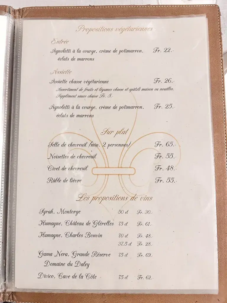 Menü_Auberge Fleur-de-Lys SA_Prilly_Bild_4