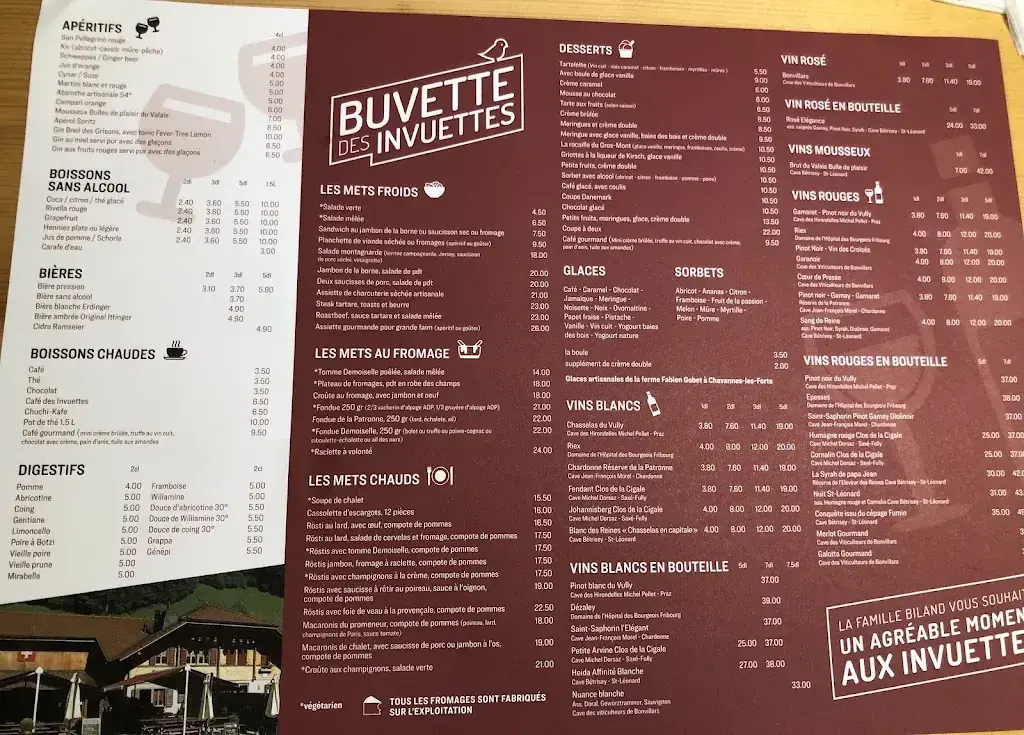 Menu_Buvette et fromagerie des Invuettes_Charmey_image_2