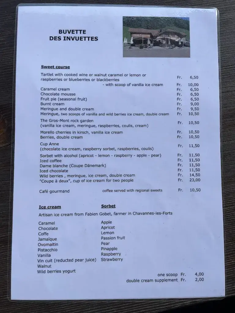 Menu_Buvette et fromagerie des Invuettes_Charmey_image_3