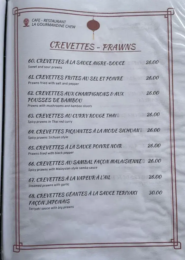 Menu_Café - Restaurant La Gourmandine Chew_Pully_image_4