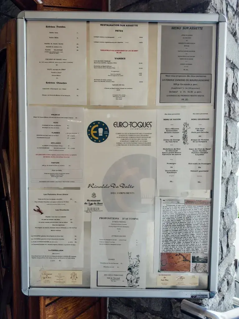 Menu_Restaurant du Lac de Bret_Puidoux_image_2
