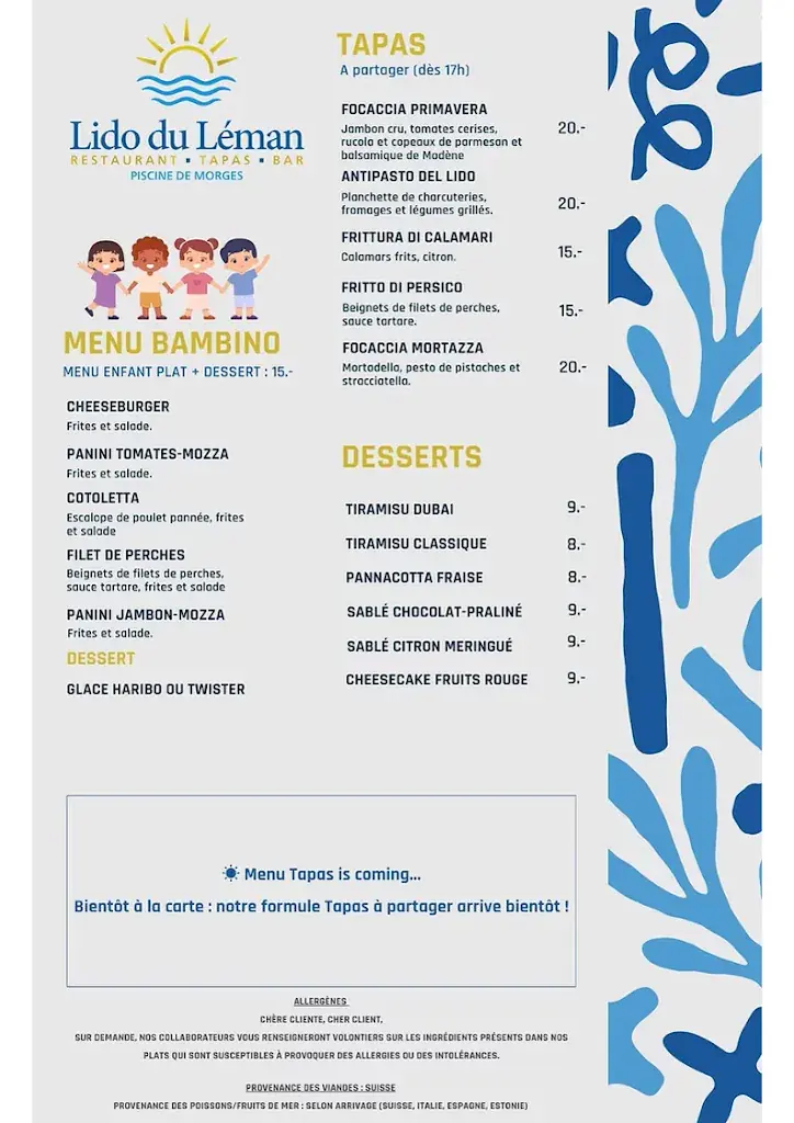 Menu_Lido du Léman_Morges_image_2