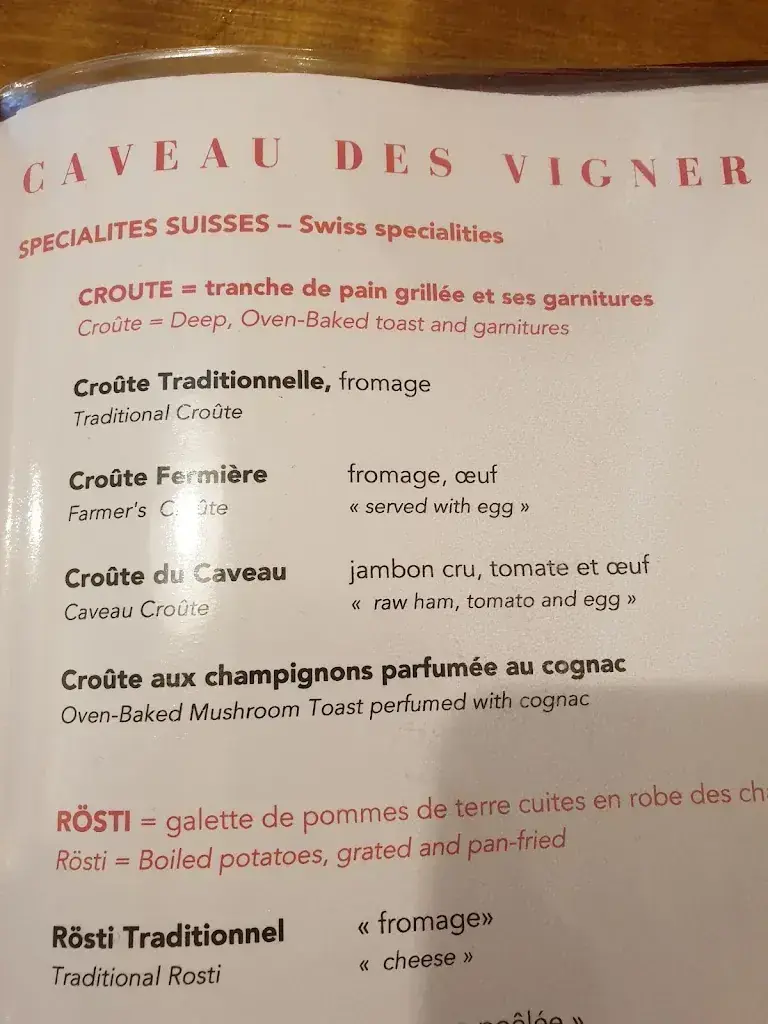 Caveau des Vignerons ristorante a Montreux